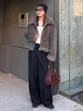 「アイテム（ファッション雑貨）」を使った、mayさん（レディース・164cm）の秋コーディネート