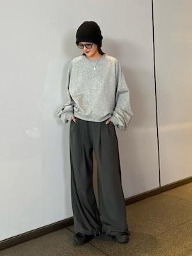 「アイテム（スラックス）」を使った、mayさん（レディース・164cm）の秋コーディネート