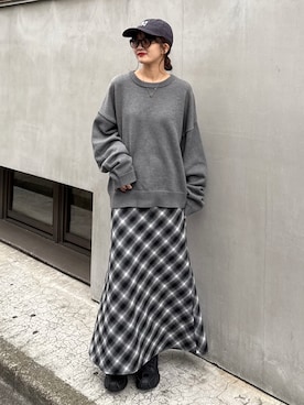 「アイテム（サングラス）」を使った、mayさん（レディース・164cm）の秋コーディネート