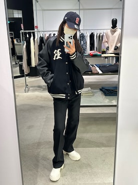 「Lui's（ルイス）のアイテム（ブルゾン）」を使った、mayさん（レディース・164cm）の冬コーディネート