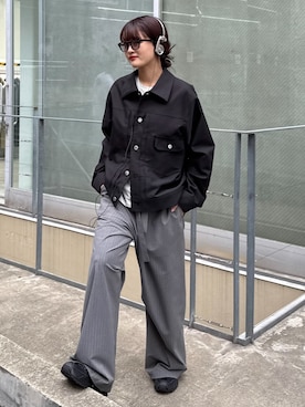 「アイテム（サングラス）」を使った、mayさん（レディース・164cm）の秋コーディネート