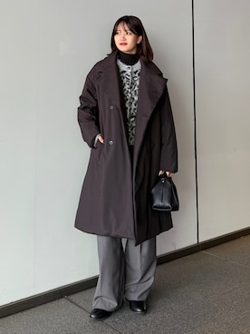 「アイテム（チェスターコート）」を使った、mayさん（レディース・164cm）の秋コーディネート