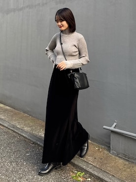 「アイテム（ニット/セーター）」を使った、mayさん（レディース・164cm）の秋コーディネート