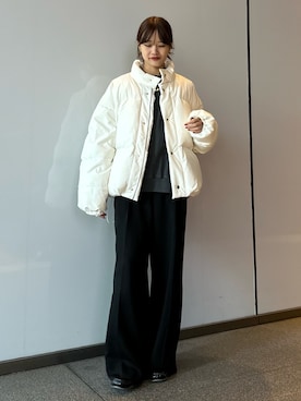 「Lui's（ルイス）のアイテム（ブルゾン）」を使った、mayさん（レディース・164cm）の冬コーディネート
