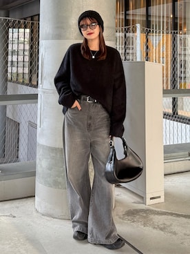 「アイテム（サングラス）」を使った、mayさん（レディース・164cm）の秋コーディネート