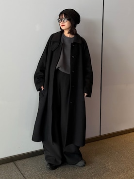 「アイテム（ステンカラーコート）」を使った、mayさん（レディース・164cm）の秋コーディネート