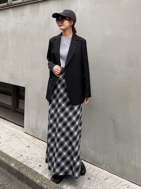 「アイテム（テーラードジャケット）」を使った、mayさん（レディース・164cm）の秋コーディネート