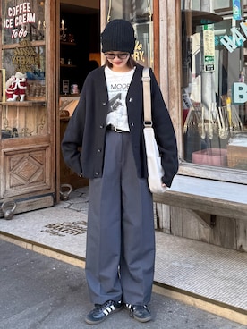 「アイテム（サングラス）」を使った、mayさん（レディース・164cm）の冬コーディネート