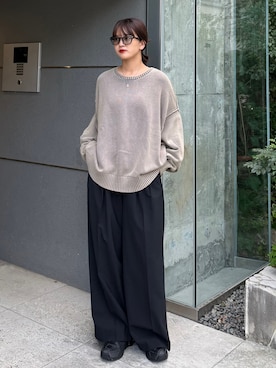 「アイテム（サングラス）」を使った、mayさん（レディース・164cm）の秋コーディネート
