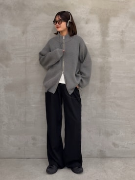 「アイテム（ニット/セーター）」を使った、mayさん（レディース・164cm）の秋コーディネート