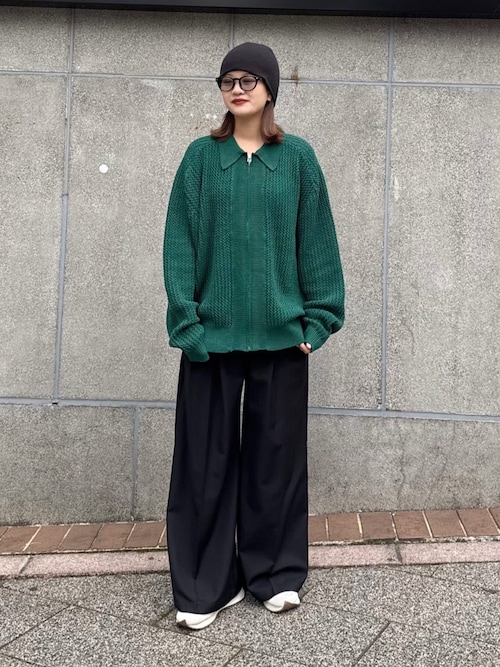 リリーヤーンジップニットブルゾン