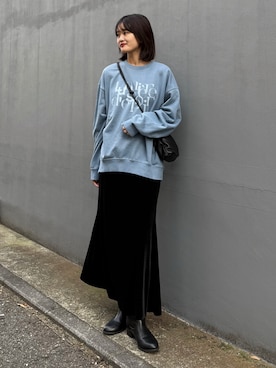 「アイテム（スウェット）」を使った、mayさん（レディース・164cm）の秋コーディネート