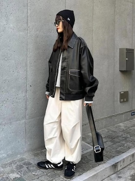 「アイテム（カーゴパンツ）」を使った、mayさん（レディース・164cm）の秋コーディネート