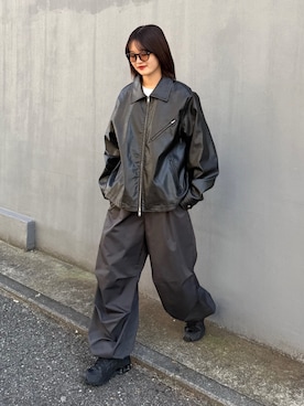 「アイテム（ブルゾン）」を使った、mayさん（レディース・164cm）の秋コーディネート