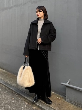 「アイテム（トートバッグ）」を使った、mayさん（レディース・164cm）の秋コーディネート