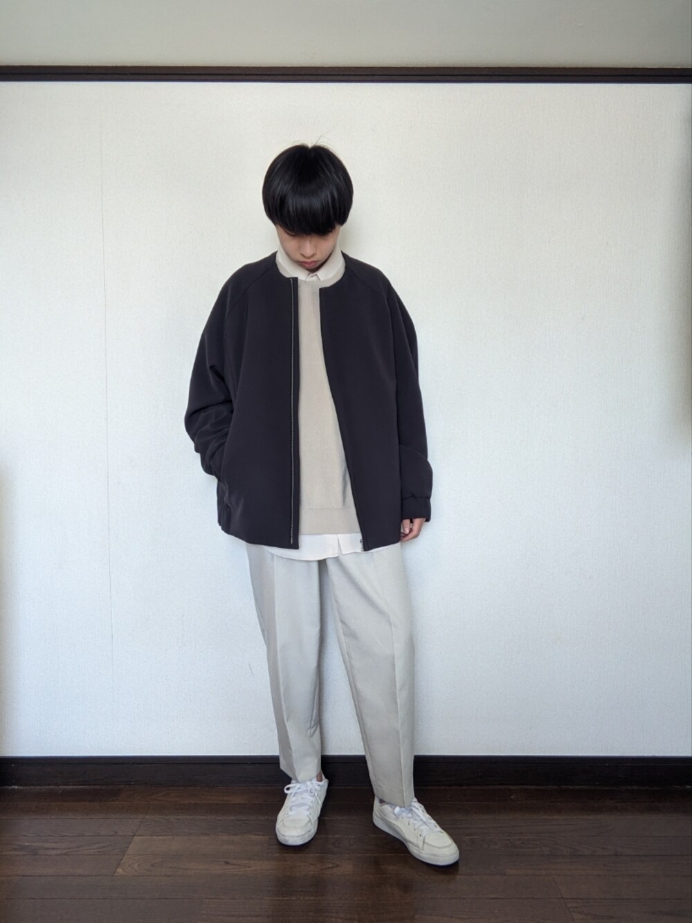 しょう/ SHO｜ATTACHMENTのノーカラージャケットを使った