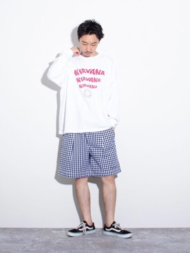 須山さん(メンズ・177cm)の夏コーディネート