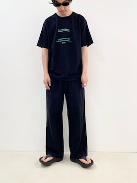 「GLOSTER（グロスター）のアイテム」を使った、須山さん（メンズ・177cm）の春コーディネート