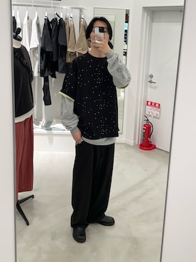 「GLOSTER（グロスター）のアイテム」を使った、須山さん（メンズ・177cm）の春コーディネート
