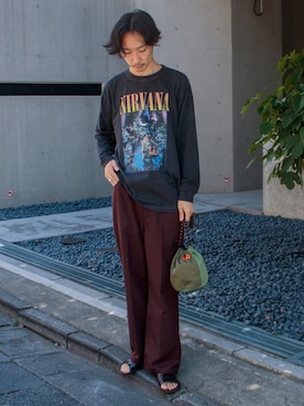 須山さん(メンズ・177cm)の夏コーディネート