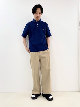 「GLOSTER（グロスター）のアイテム」を使った、須山さん（メンズ・177cm）の春コーディネート