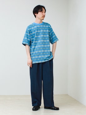 「PENDLETON（ペンドルトン）のアイテム」を使った、須山さん（メンズ・177cm）の春コーディネート