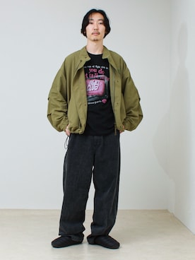 「GOOD ROCK SPEED（グッドロックスピード）のアイテム」を使った、須山さん（メンズ・177cm）の夏コーディネート