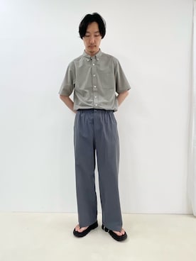 「GLOSTER（グロスター）のアイテム」を使った、須山さん（メンズ・177cm）の春コーディネート