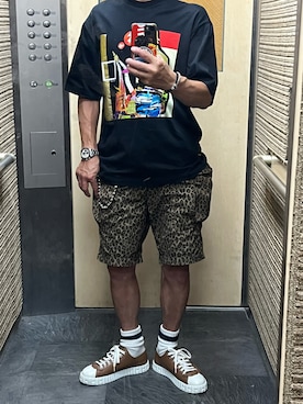 「PRADA（プラダ）のアイテム」を使った、cacchiさん（メンズ・165cm）の夏コーディネート