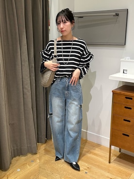 「ROSE BUD（ローズバッド）のアイテム（パンツ）」を使った、みゆさん（レディース・160cm）の春コーディネート