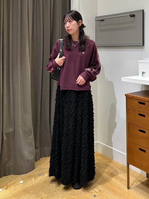 セール】(mici)JACQUARD TUCK LONG SKIRT（スカート）｜ROSE BUD