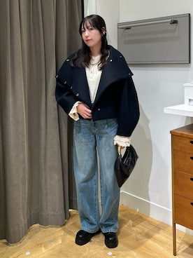 「アイテム（スリッポン）」を使った、みゆさん（レディース・160cm）の秋コーディネート