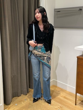 「ROSE BUD（ローズバッド）のアイテム（トップス）」を使った、みゆさん（レディース・160cm）の春コーディネート