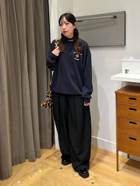 「ROSE BUD（ローズバッド）のアイテム（パンツ）」を使った、みゆさん（レディース・160cm）の冬コーディネート