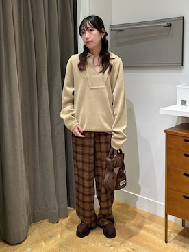 「ROSE BUD（ローズバッド）のアイテム（パンツ）」を使った、みゆさん（レディース・160cm）の冬コーディネート