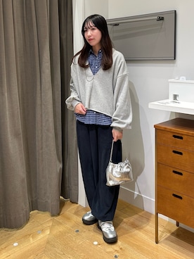 「ROSE BUD（ローズバッド）のアイテム（パンツ）」を使った、みゆさん（レディース・160cm）の冬コーディネート