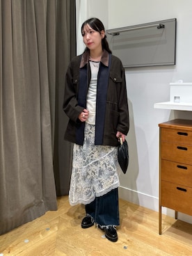 「アイテム（その他アウター）」を使った、みゆさん（レディース・160cm）の秋コーディネート