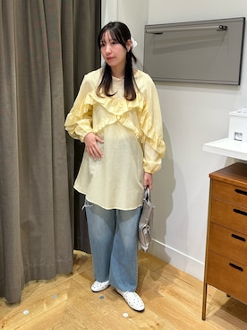 「ROSE BUD（ローズバッド）のアイテム（パンツ）」を使った、みゆさん（レディース・160cm）の春コーディネート