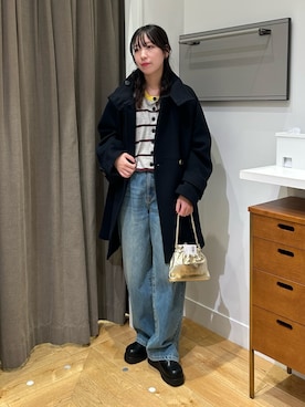 「アイテム（スリッポン）」を使った、みゆさん（レディース・160cm）の秋コーディネート