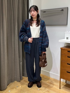 「ROSE BUD（ローズバッド）のアイテム（パンツ）」を使った、みゆさん（レディース・160cm）の冬コーディネート