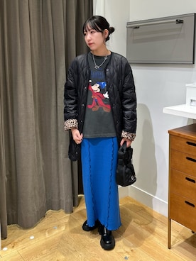 「アイテム（ダウンジャケット/コート）」を使った、みゆさん（レディース・160cm）の秋コーディネート