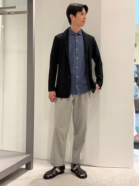 「ABAHOUSE GRAY（アバハウスグレイ）のアイテム」を使った、BJさん（メンズ・178cm）の夏コーディネート