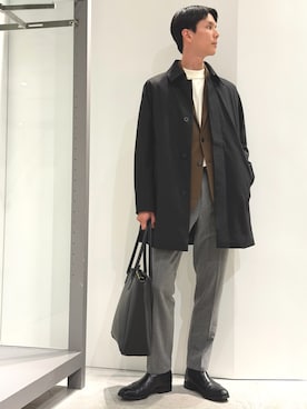 「アイテム（テーラードジャケット）」を使った、BJさん（メンズ・178cm）の冬コーディネート