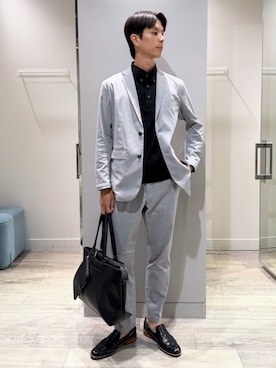 「アイテム（セットアップ）」を使った、BJさん（メンズ・178cm）の夏コーディネート