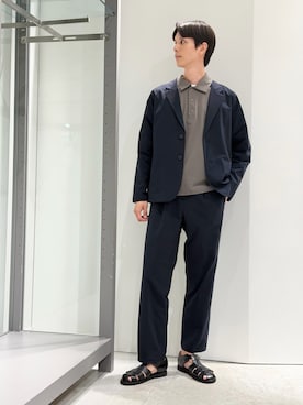 「ABAHOUSE GRAY（アバハウスグレイ）のアイテム」を使った、BJさん（メンズ・178cm）の夏コーディネート