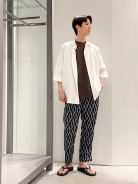 「ABAHOUSE GRAY（アバハウスグレイ）のアイテム」を使った、BJさん（メンズ・178cm）の夏コーディネート