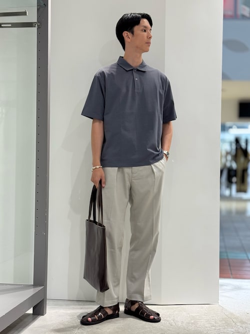 セール】ドレープ ウール インタック スラックス / ワイドストレート