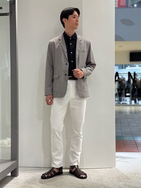 「アイテム（テーラードジャケット）」を使った、BJさん（メンズ・178cm）の夏コーディネート