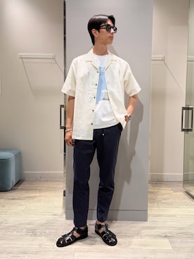 「ABAHOUSE GRAY（アバハウスグレイ）のアイテム」を使った、BJさん（メンズ・178cm）の夏コーディネート