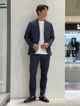 「アイテム（テーラードジャケット）」を使った、BJさん（メンズ・178cm）の夏コーディネート